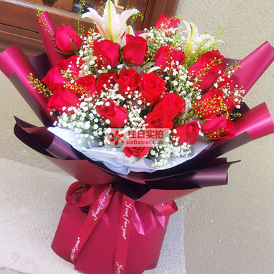 宿迁30朵红玫瑰百合，做你余生故事里的人