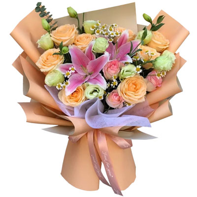 宿迁11朵玫瑰桔梗百合，陪你每个季节